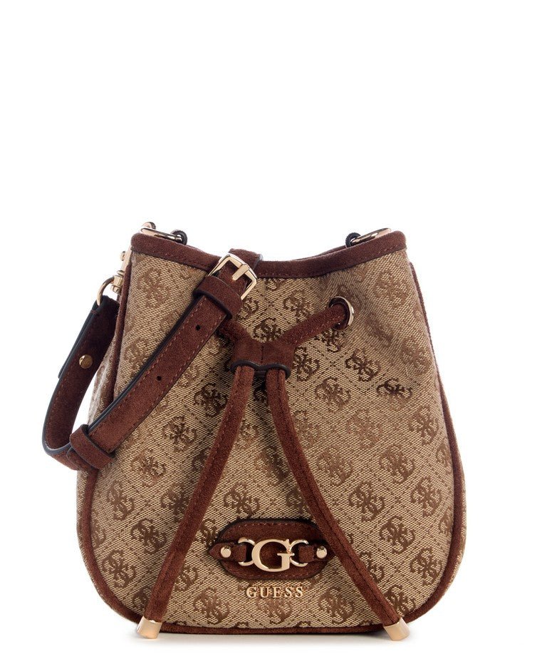 תיק Guess Samantha Mini Drwstrn Bucket נשים - gus-JG231377-LGW-One-Size