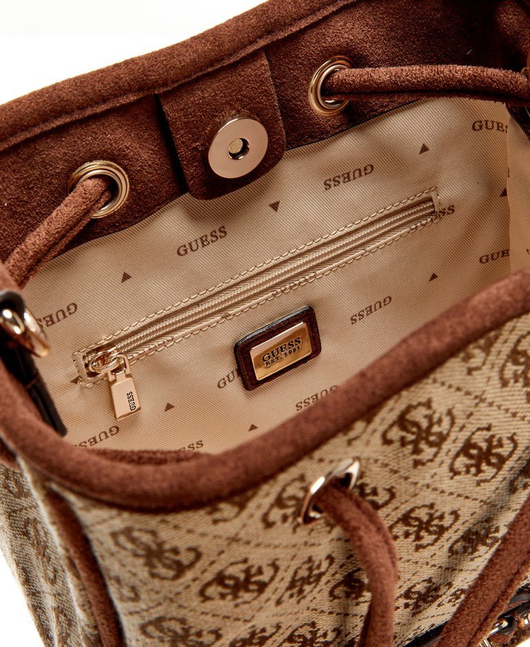 תיק Guess Samantha Mini Drwstrn Bucket נשים - gus-JG231377-LGW-One-Size