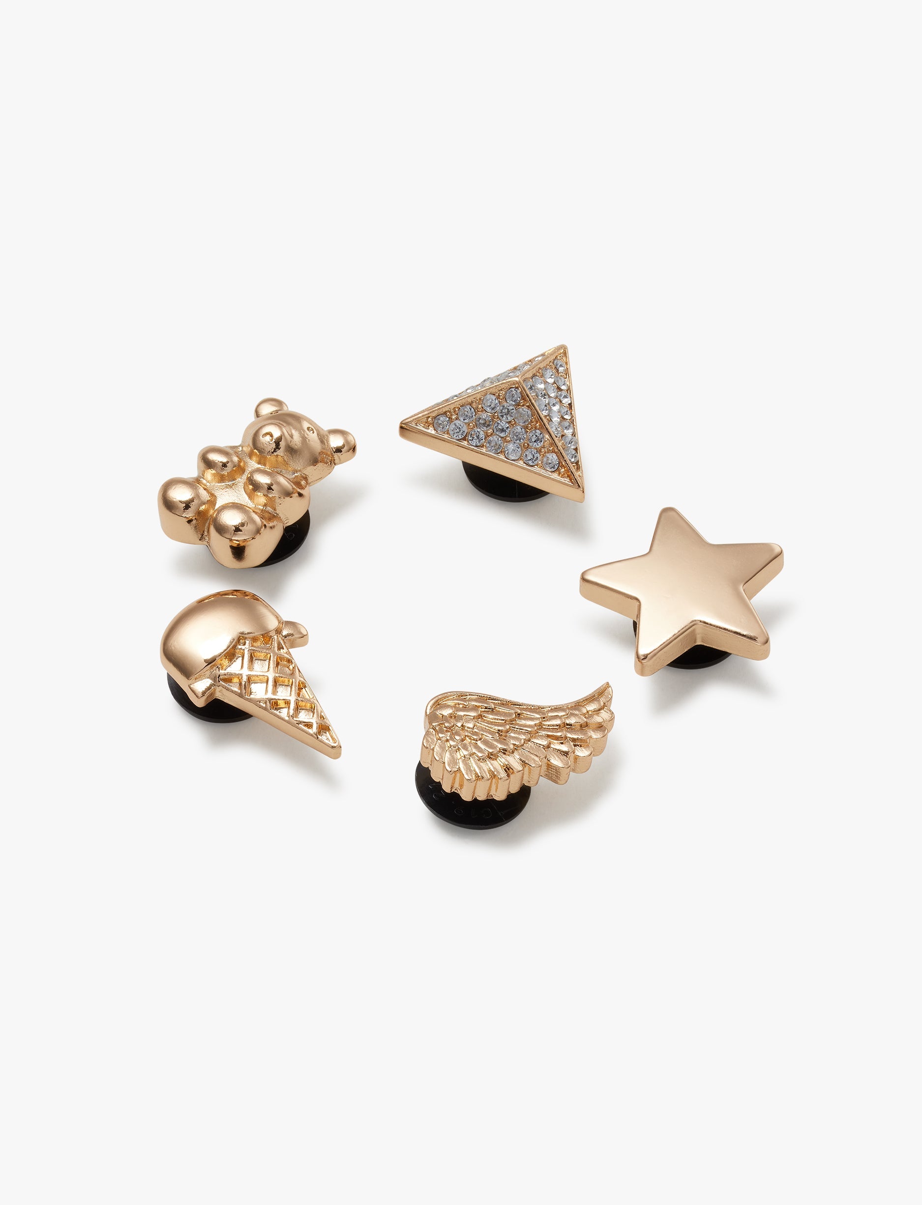 Crocs Jibbitz charms Gold Icons - מארז 5 ג'יביטים קרוקס
