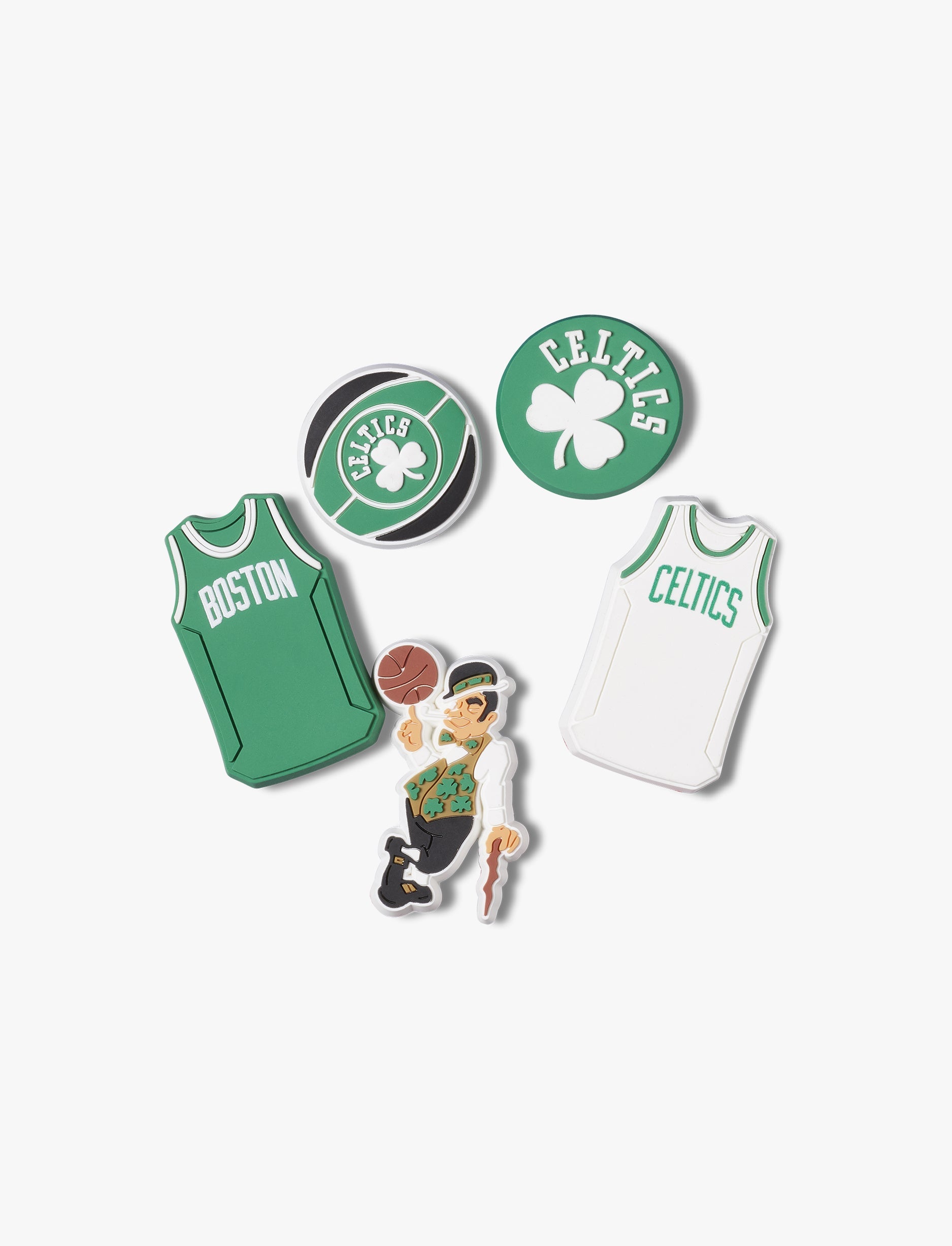 Crocs Jibbitz NBA Boston Celtics - מארז 5 ג'יביטים קרוקס