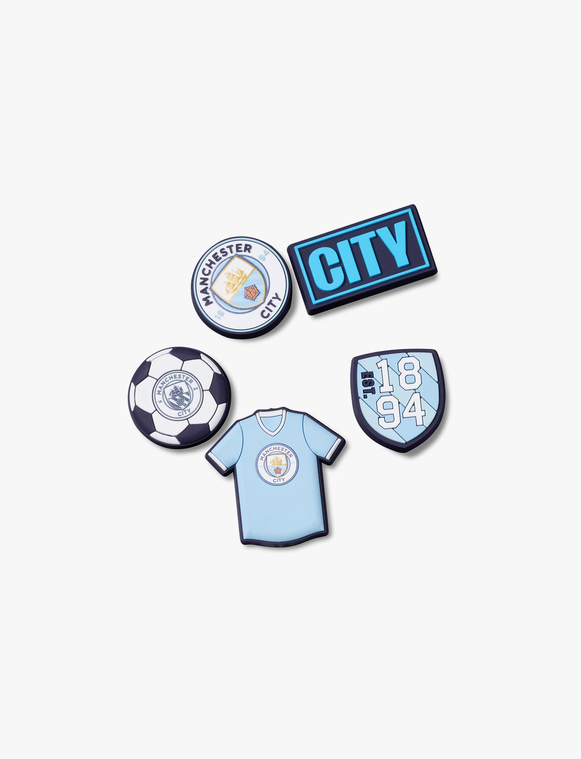 Crocs Jibbitz Manchester City - מארז 5 ג'יביטים קרוקס