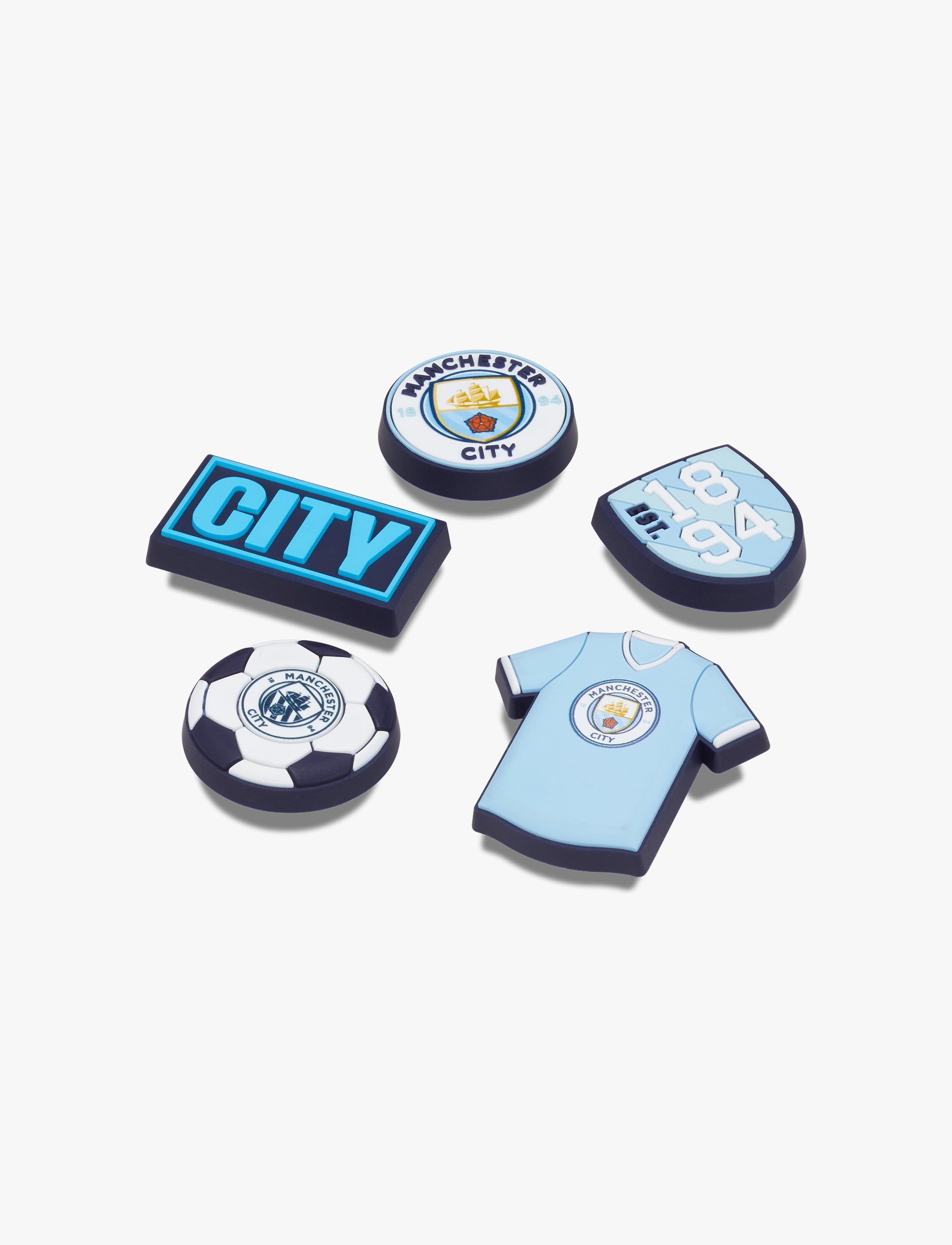 Crocs Jibbitz Manchester City - מארז 5 ג'יביטים קרוקס