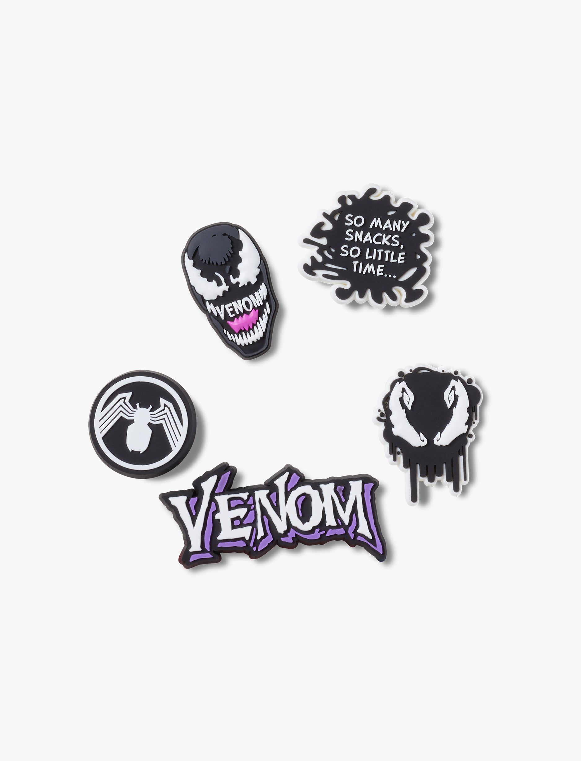 Crocs Jibbitz Spider-man Venom - מארז 5 ג'יביטים קרוקס