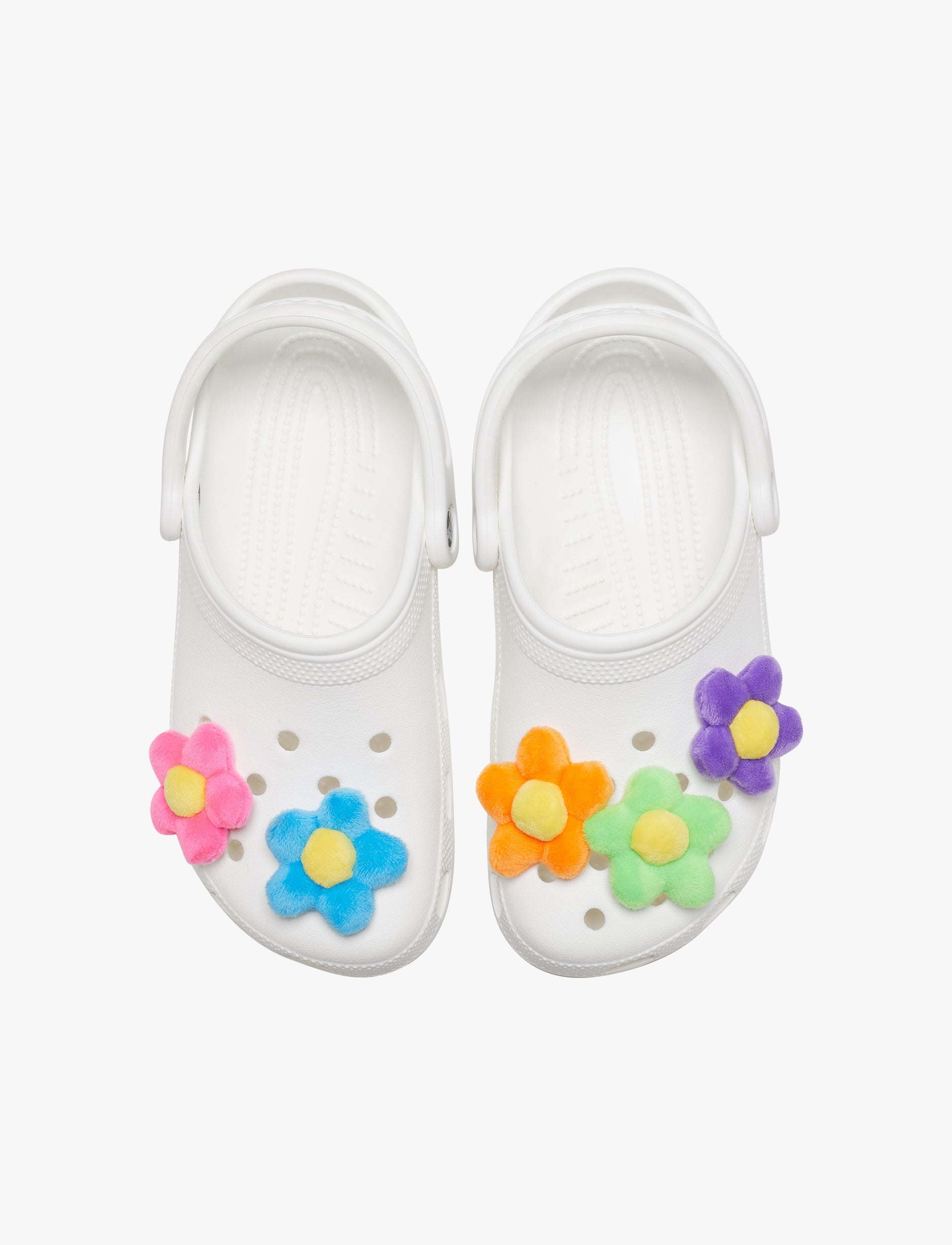 Crocs Jibbitz Plush Flower Power - מארז 5 ג'יביטים קרוקס