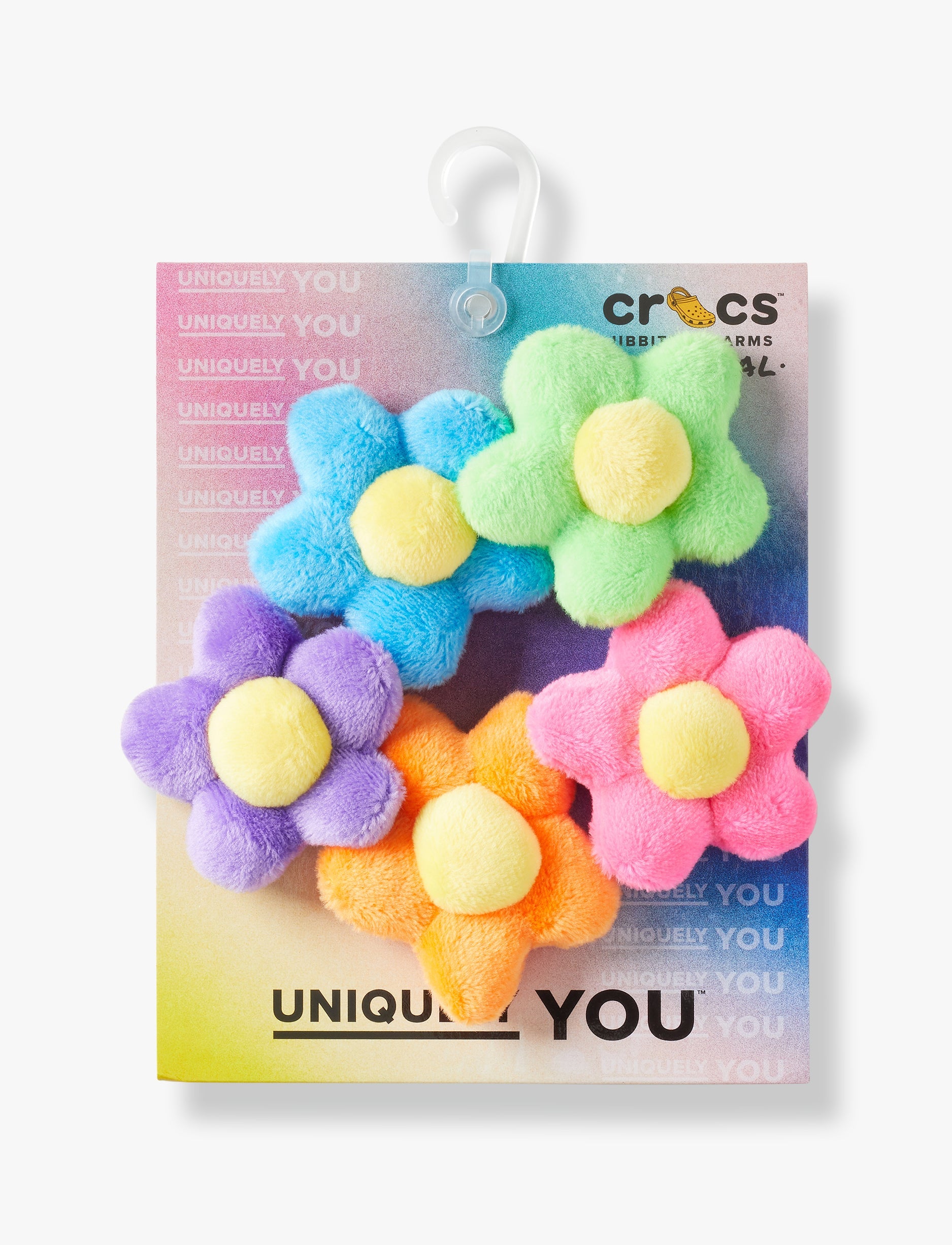 Crocs Jibbitz Plush Flower Power - מארז 5 ג'יביטים קרוקס