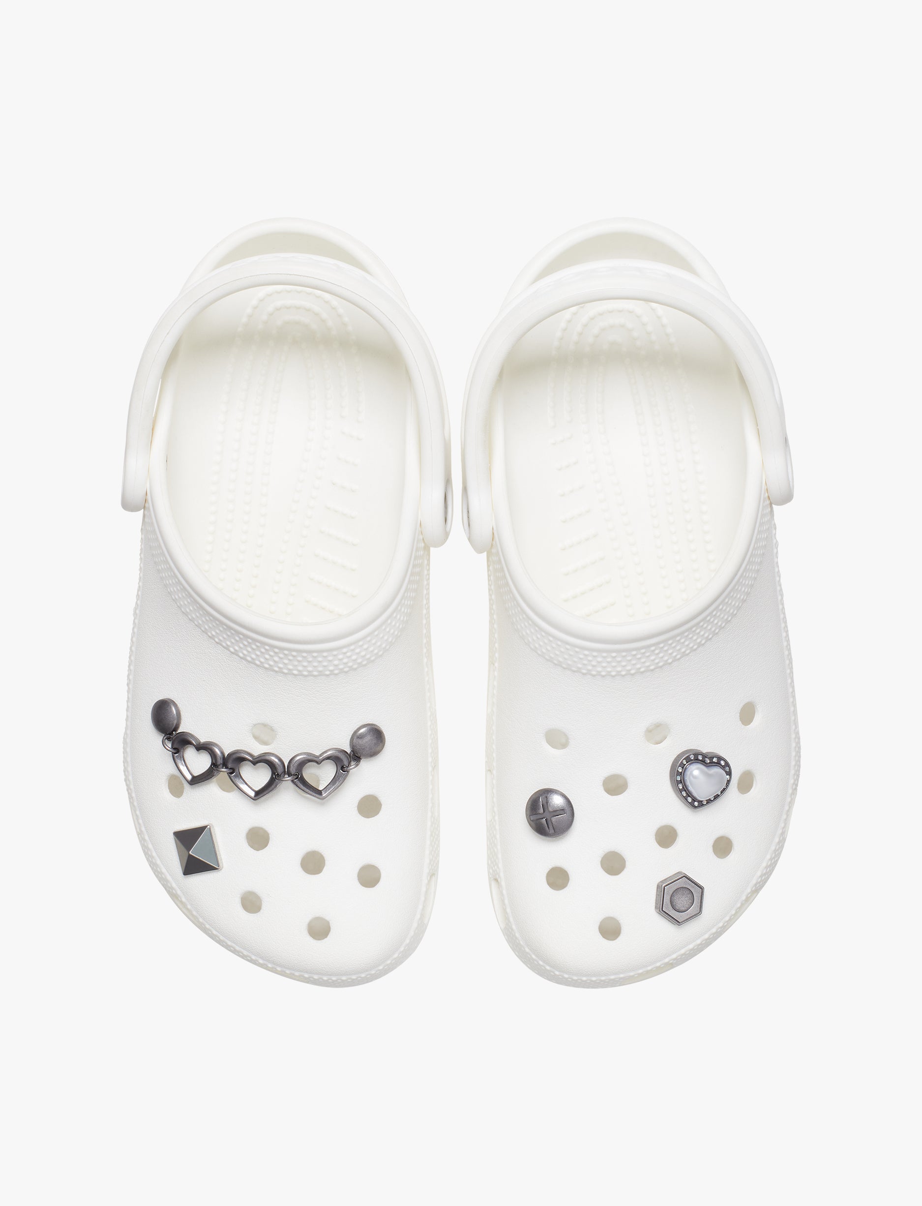 Crocs Silver Romantic - מארז 5 ג'יביטים קרוקס