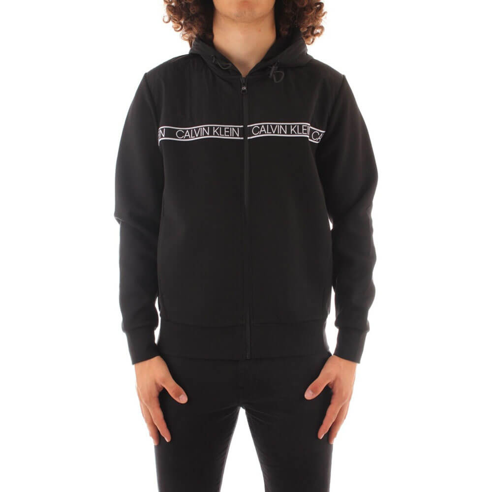 ג'קט קפוצ'ון קלווין קליין Mix Media Tape Hoodie גברים