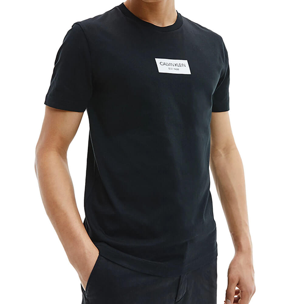 חולצת טישרט קלווין קליין Chest Box Logo Slim גברים