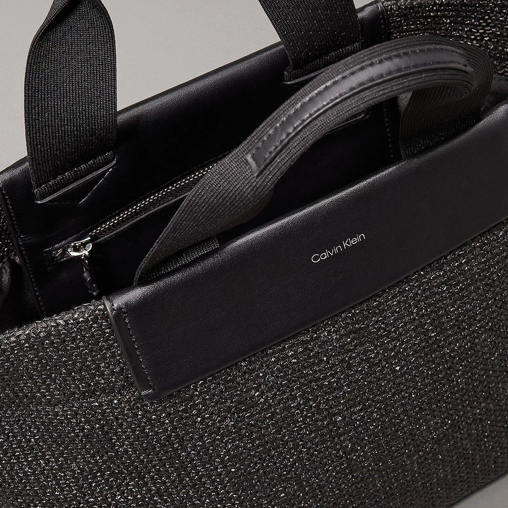 תיק קלווין קליין Small Raffia Tote נשים