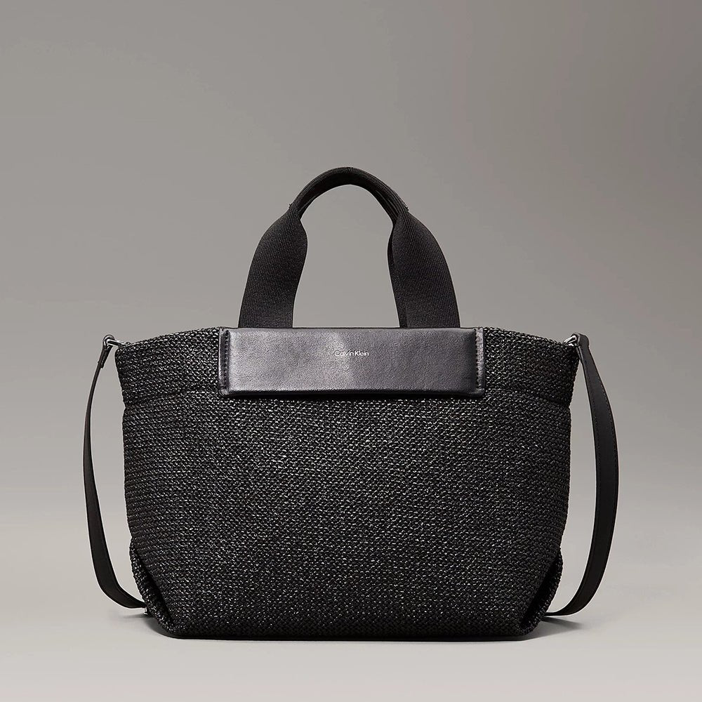 תיק קלווין קליין Small Raffia Tote נשים