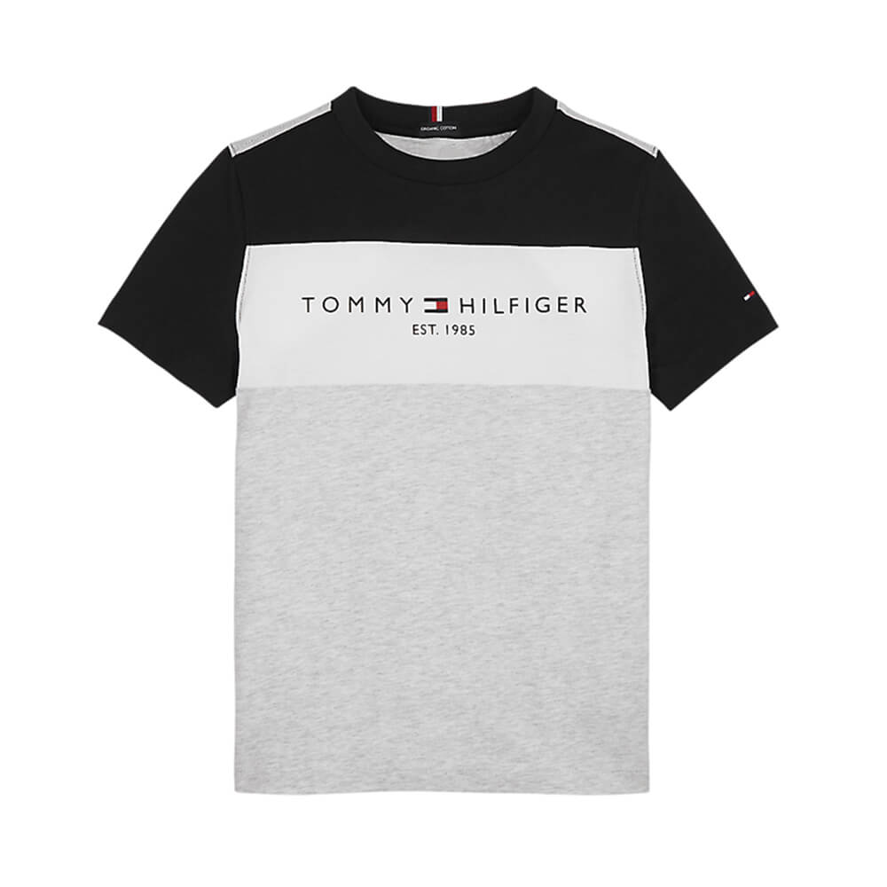 חולצת טישרט טומי הילפיגר קצרה Essential Colorblock Tee ילדים