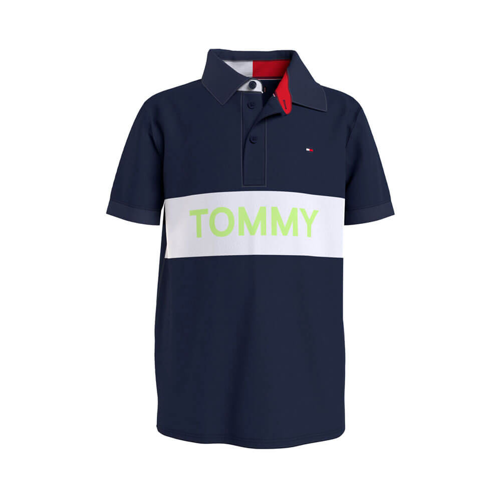 חולצת פולו קצרה טומי הילפיגר Tommy Blocking Polo ילדים