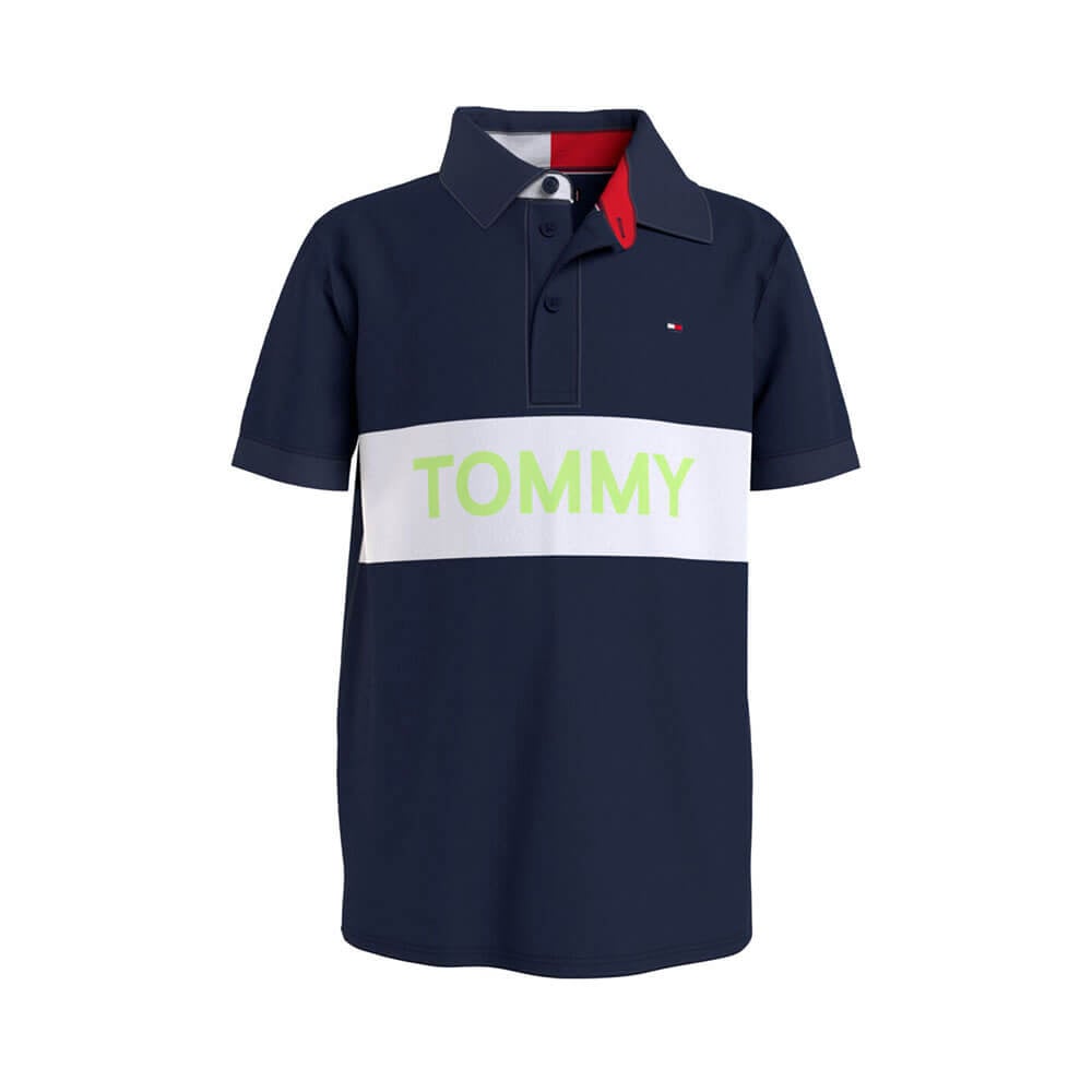 חולצת פולו קצרה טומי הילפיגר Tommy Blocking Polo ילדים