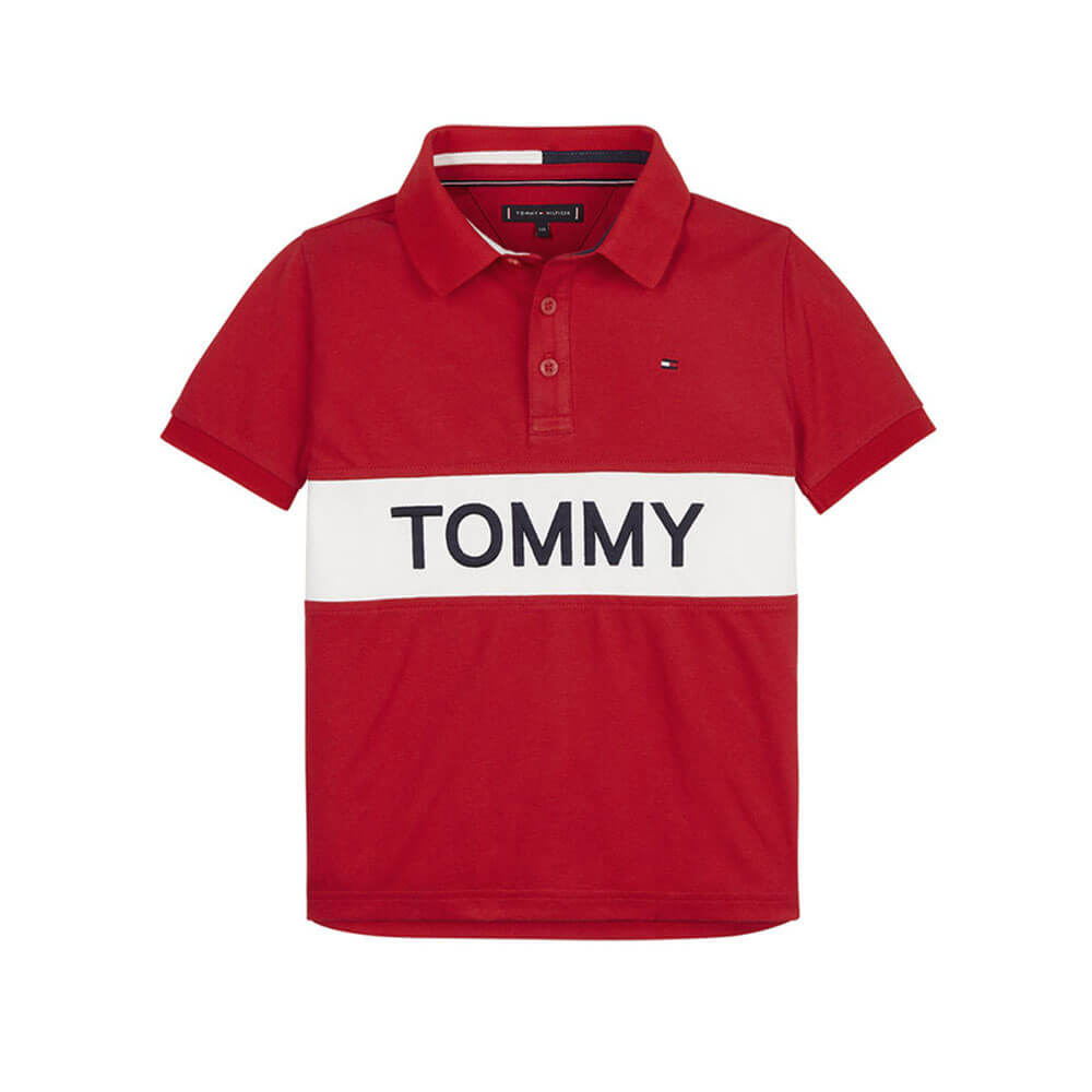 חולצת פולו קצרה טומי הילפיגר Tommy Blocking Polo ילדים