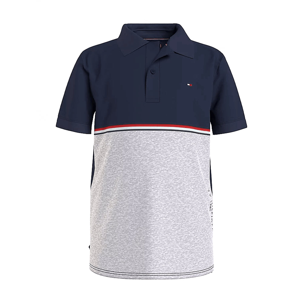 חולצת פולו קצרה טומי הילפיגר Colorblock Tape Polo ילדים
