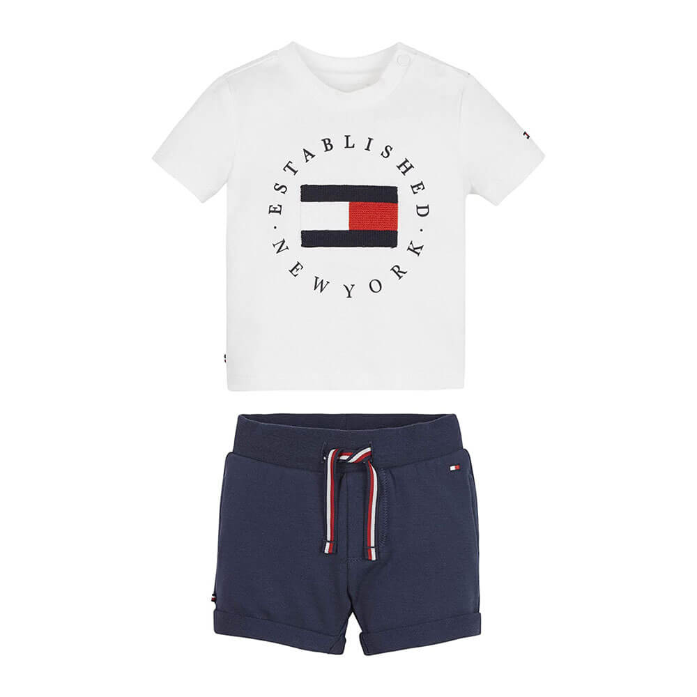 סט חולצה ומכנסיים קצרים טומי הילפיגר Infant Established Set ילדים