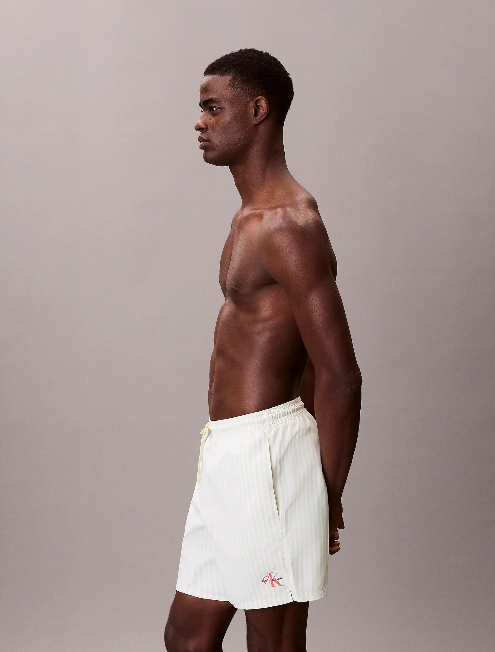 מכנס בגד ים קלווין קליין Medium Drawstring Swim Shorts - CK Monogram גברים