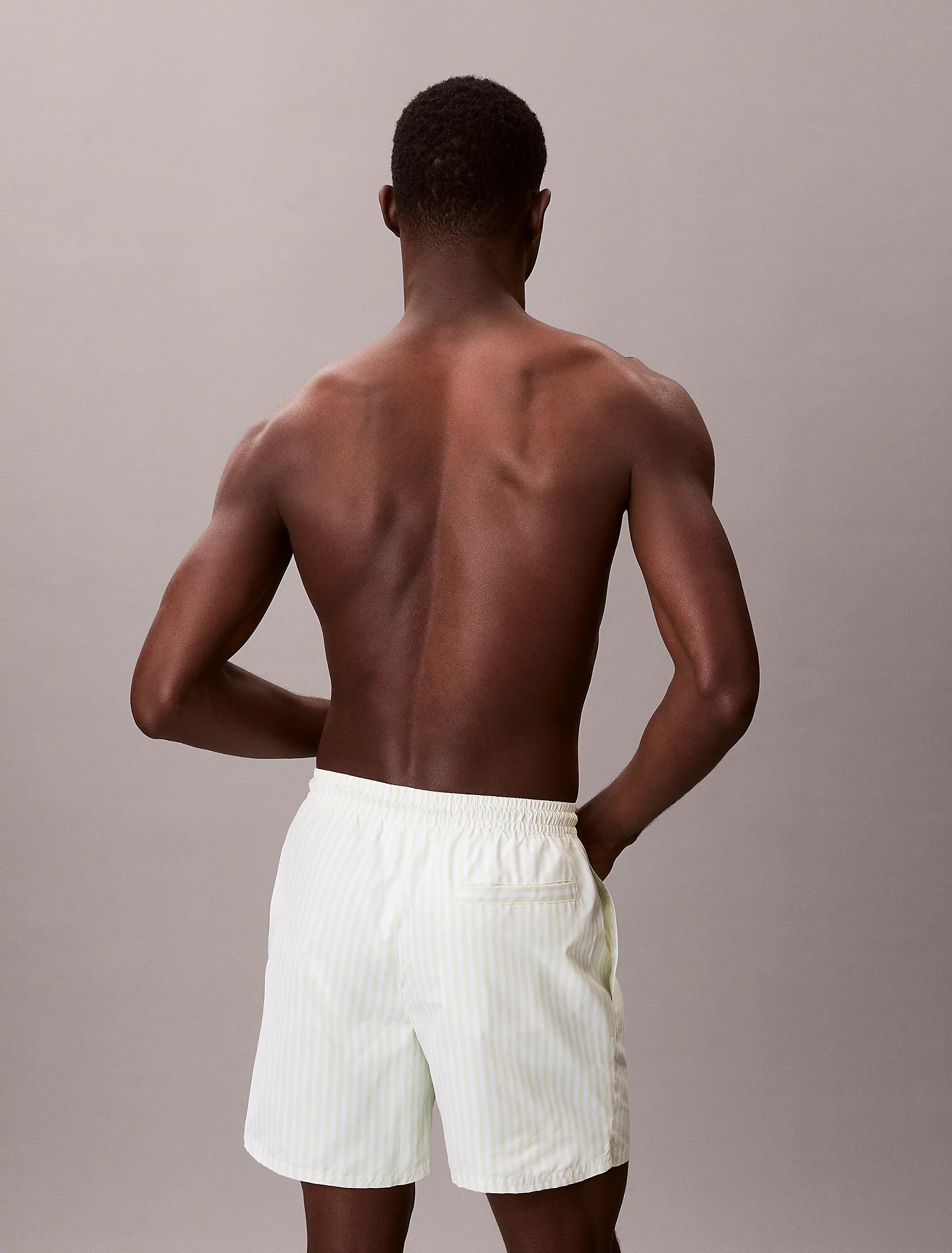 מכנס בגד ים קלווין קליין Medium Drawstring Swim Shorts - CK Monogram גברים