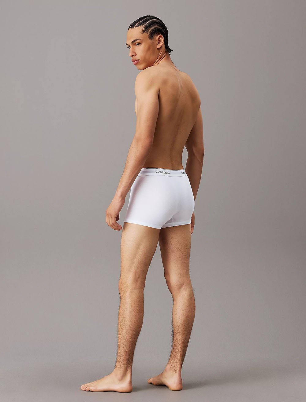 מארז שלשיית בוקסרים קלווין קליין 3 Pack Trunks - Icon Cotton Stretch גברים