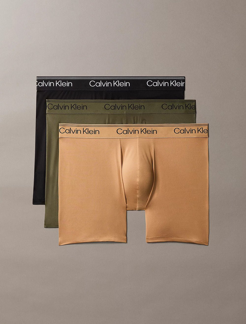מארז שלישיית תחתוני קלווין קליין 3 Pack Boxer Briefs Microfibre Stretch גברים