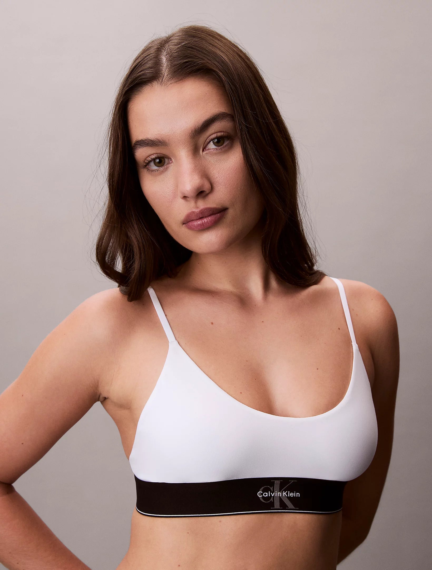 חזייה קלווין קליין Unlined Bralette - Graphic Monogram Microfibre Stretch נשים