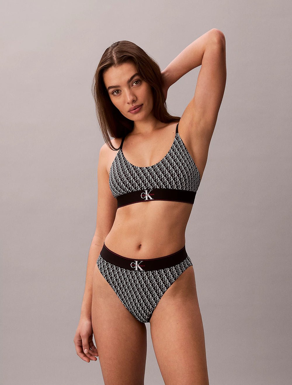 חזייה קלווין קליין Unlined Bralette - Graphic Monogram Microfibre Stretch נשים