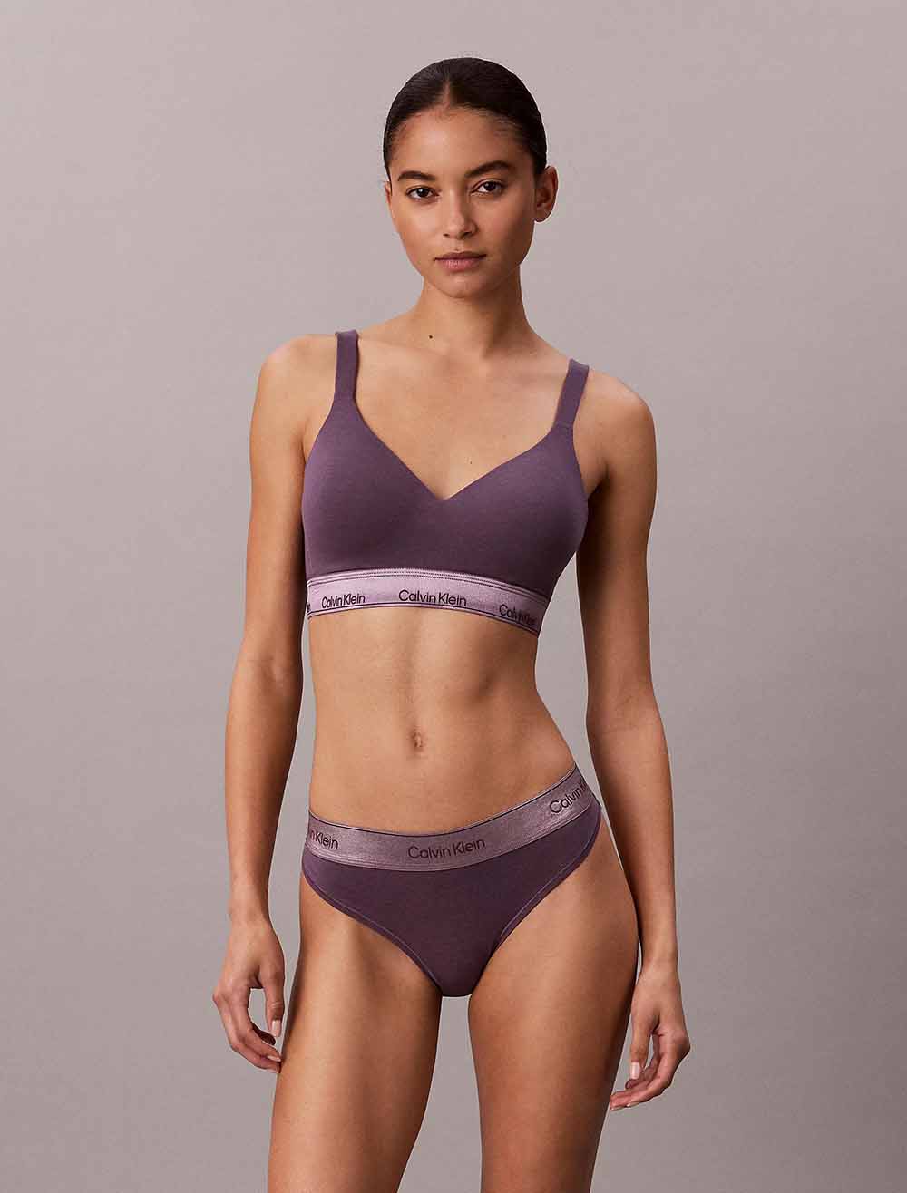 חזייה קלווין קליין Lift Bralette - Icon Cotton Modal Metallic נשים