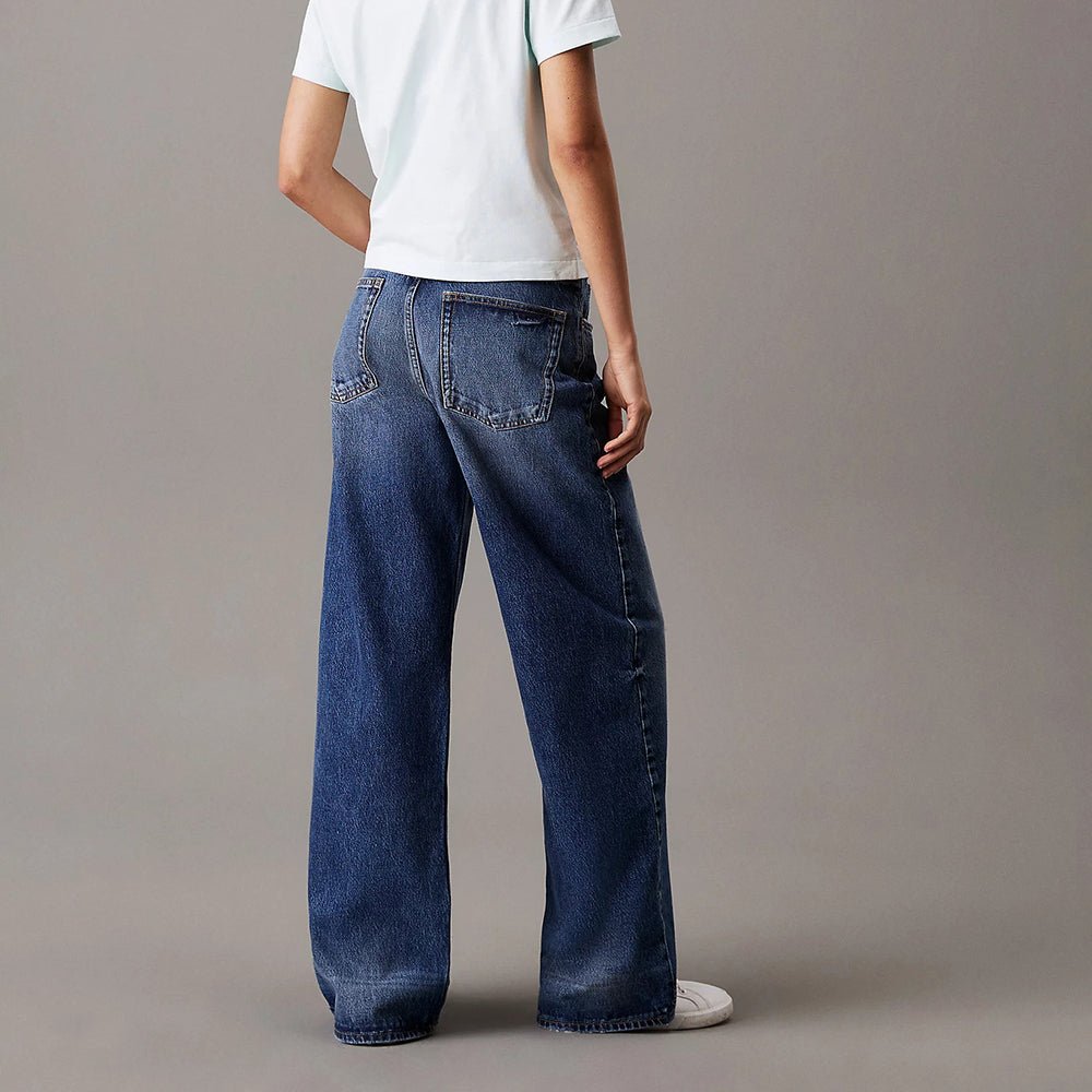 ג'ינס קלווין קליין Wide Leg Tinted Horseshoe נשים