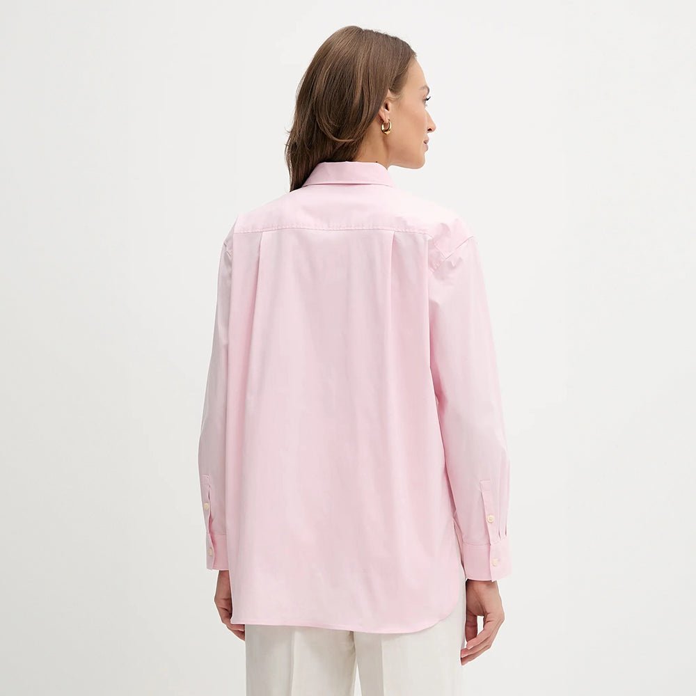 חולצה מכופתרת קלווין קליין Poplin Relaxed נשים