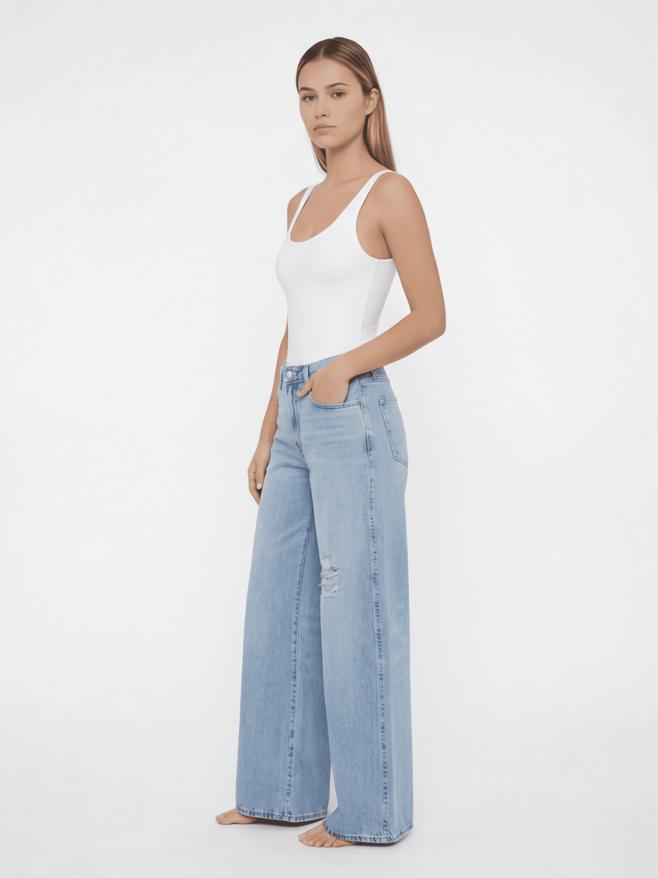 ג'ינס קלווין קליין The Super Wide נשים