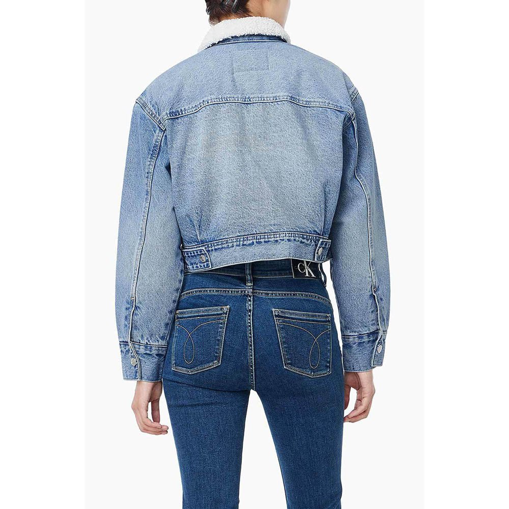 ג'קט קלווין קליין Sherpa Wool Denim נשים