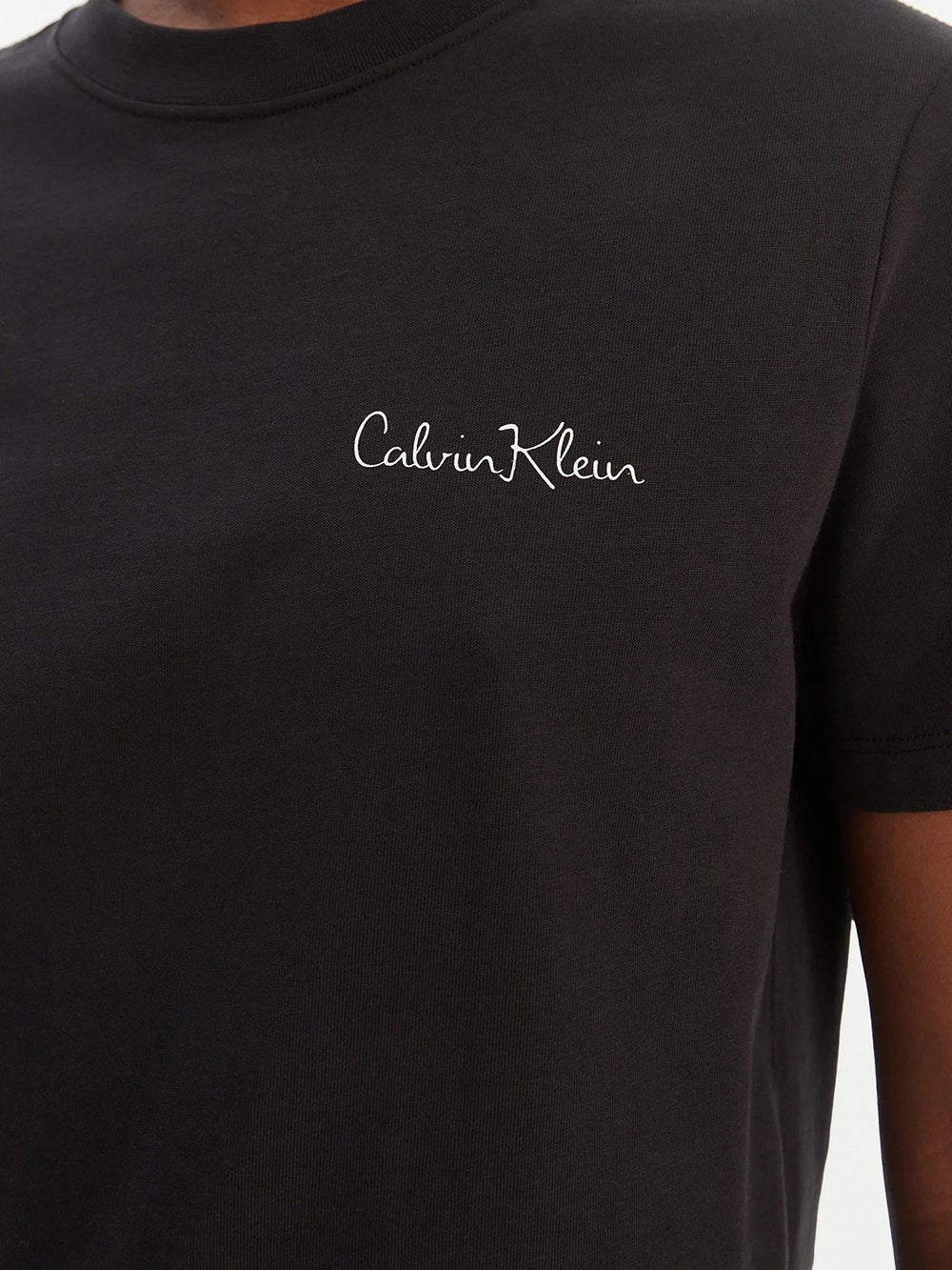 חולצת טישירט קצרה קלווין קליין Small Script Logo Classic נשים