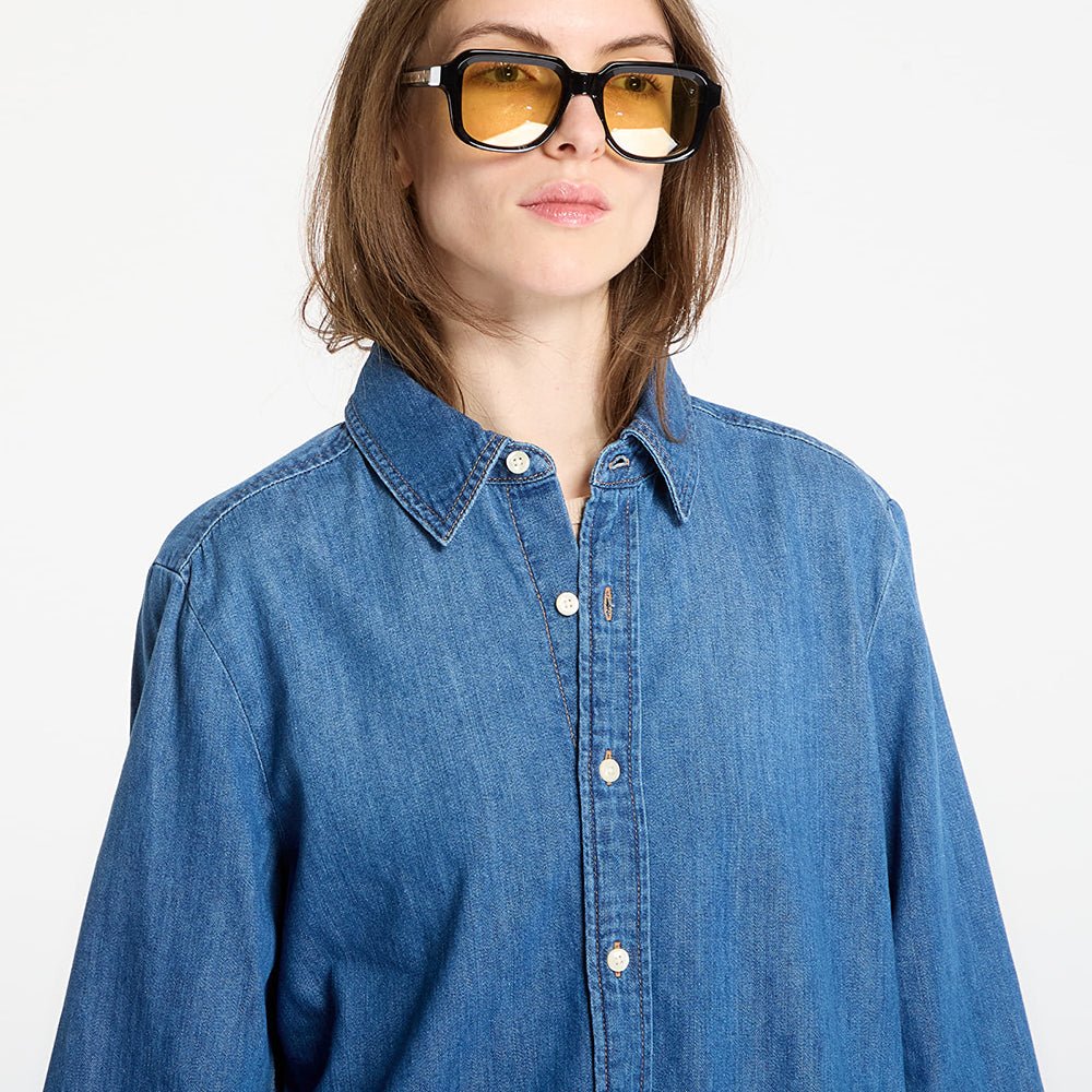 חולצה מכופתרת קלווין קליין Cropped Ls נשים