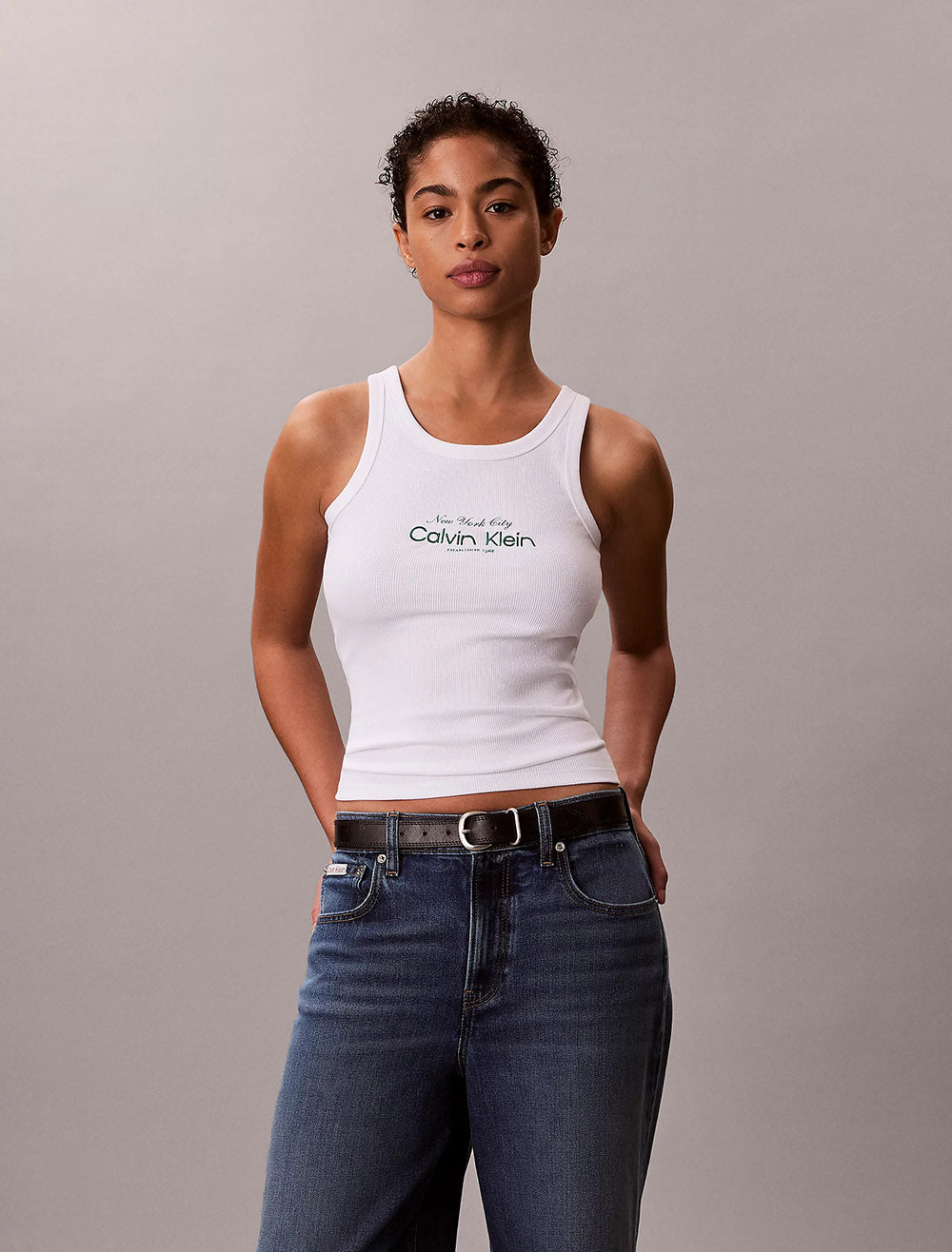 גופיה קלווין קליין Slim Ribbed Cotton נשים