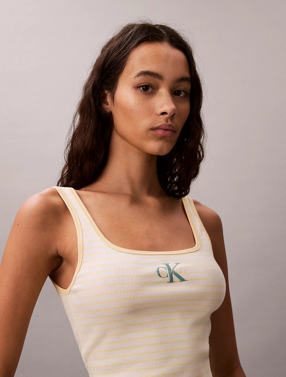 גופיה קלווין קליין Scoop Neck Ribbed נשים