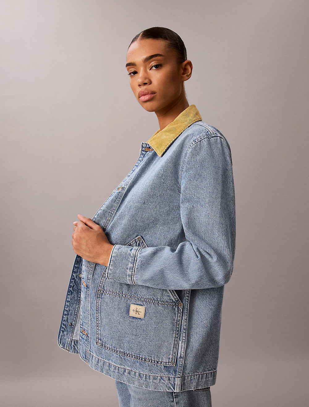 ג'קט קלווין קליין Utility Denim נשים