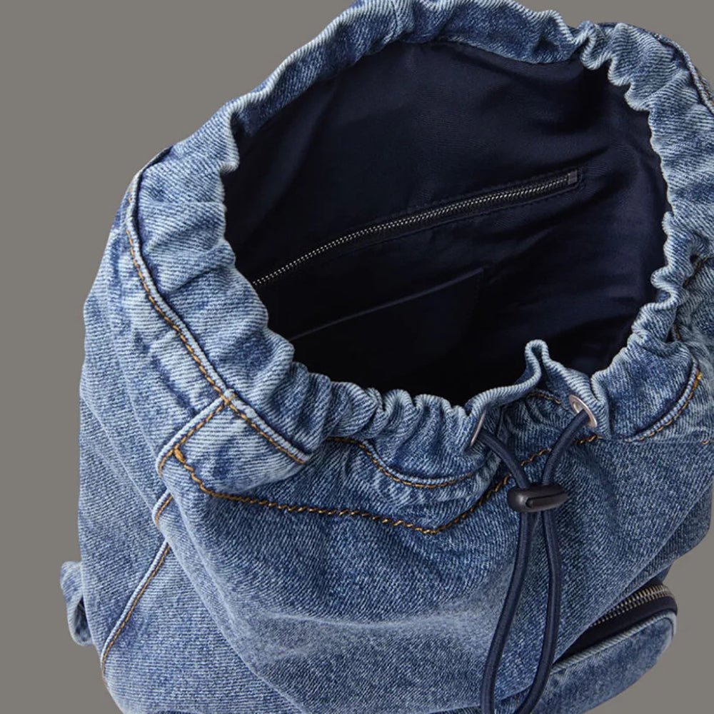 תיק גב קלווין קליין Kadın Denim Luna Mini Flap נשים