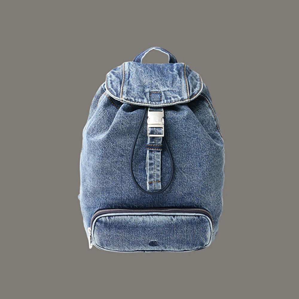 תיק גב קלווין קליין Kadın Denim Luna Mini Flap נשים