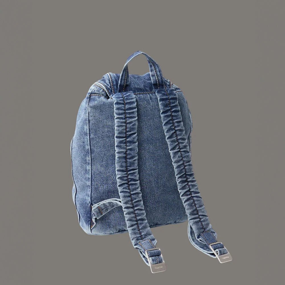 תיק גב קלווין קליין Kadın Denim Luna Mini Flap נשים