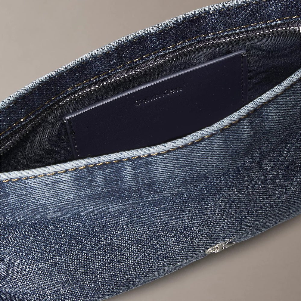 תיק קלווין קליין Small Denim Shoulder נשים