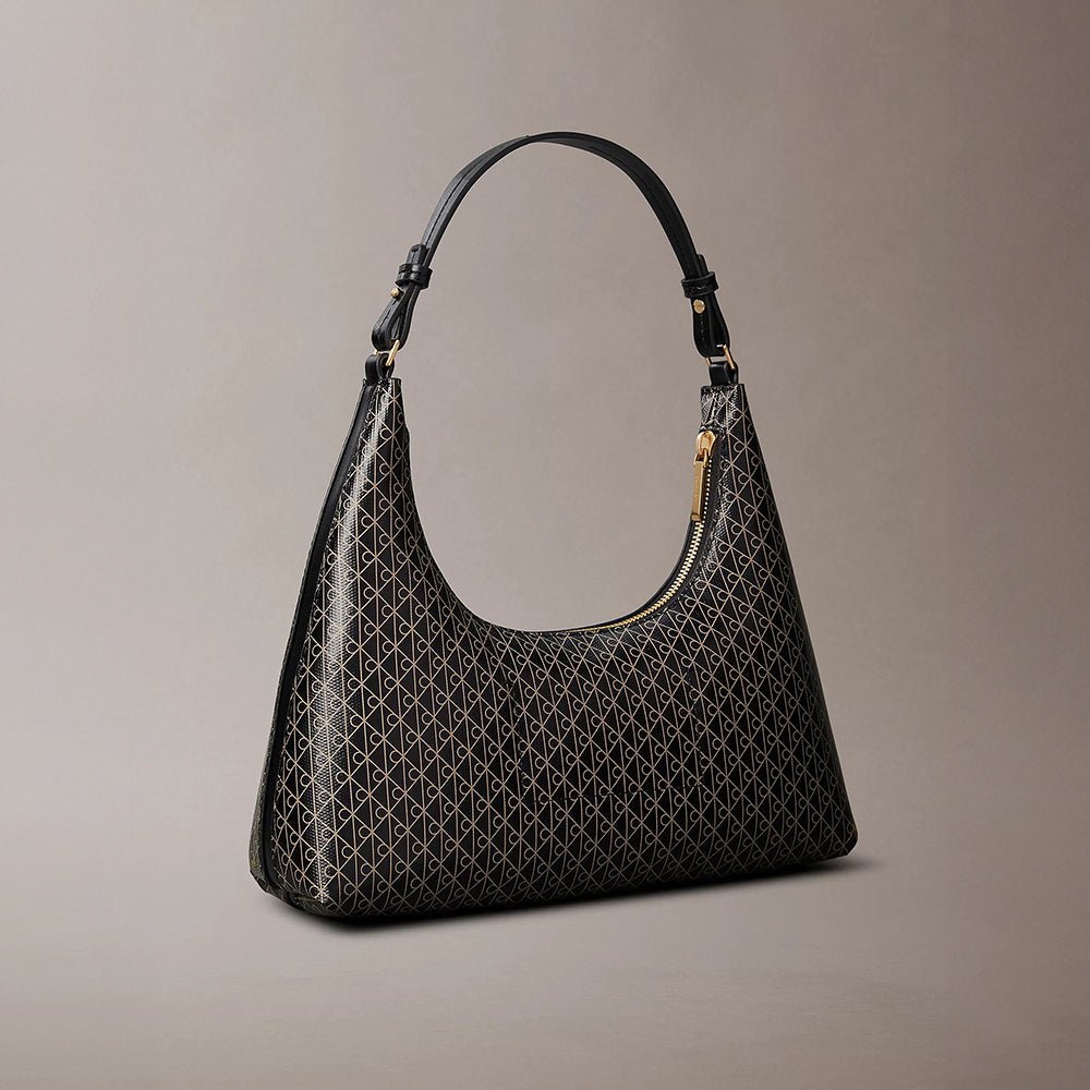 תיק קלווין קליין Allover Monogram Logo Shoulder נשים