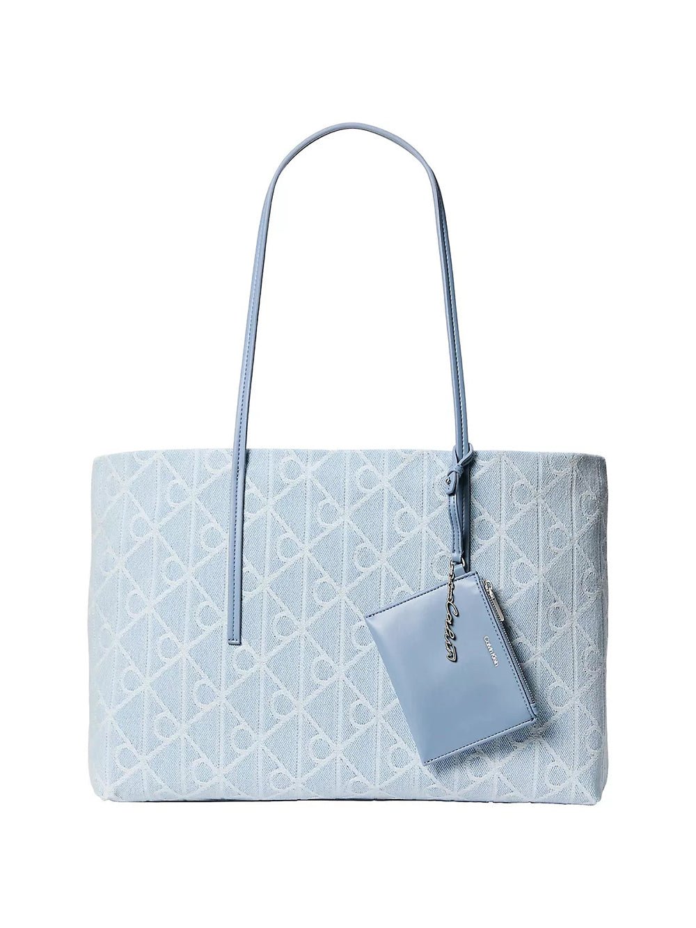 תיק קלווין קליין Emblem Aop Denim Tote W Pouch נשים