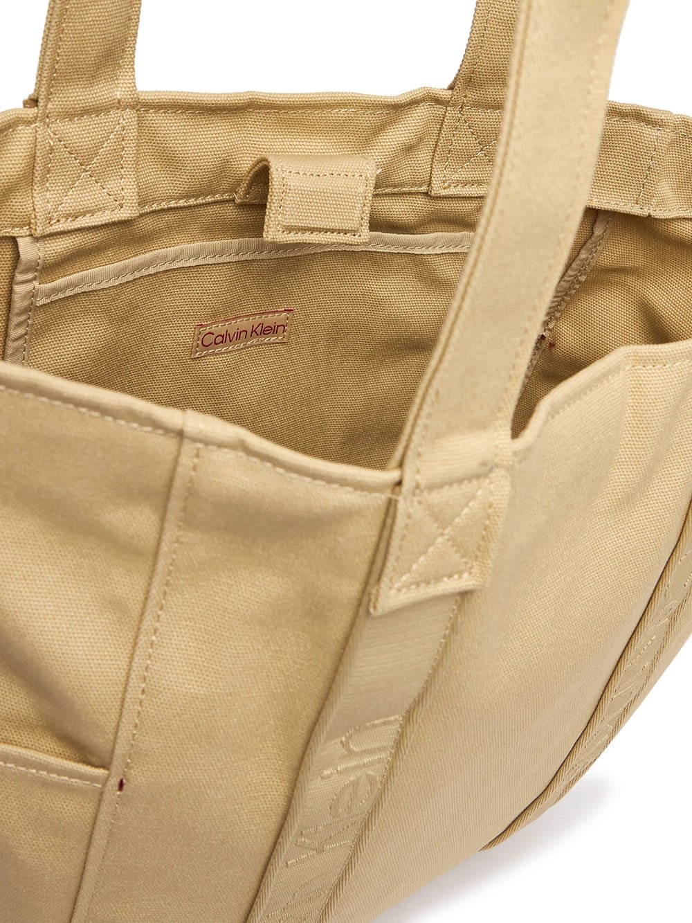 תיק קלווין קליין Webbing Strap Canvas Tote נשים