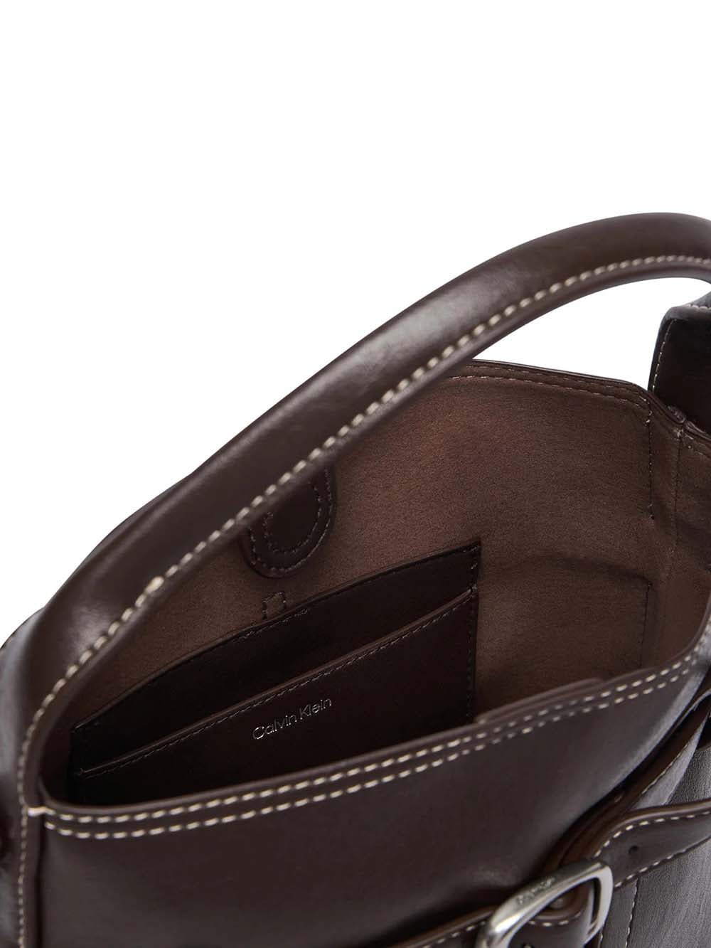 תיק קלווין קליין Buckle Mini Bucket Crossbody נשים