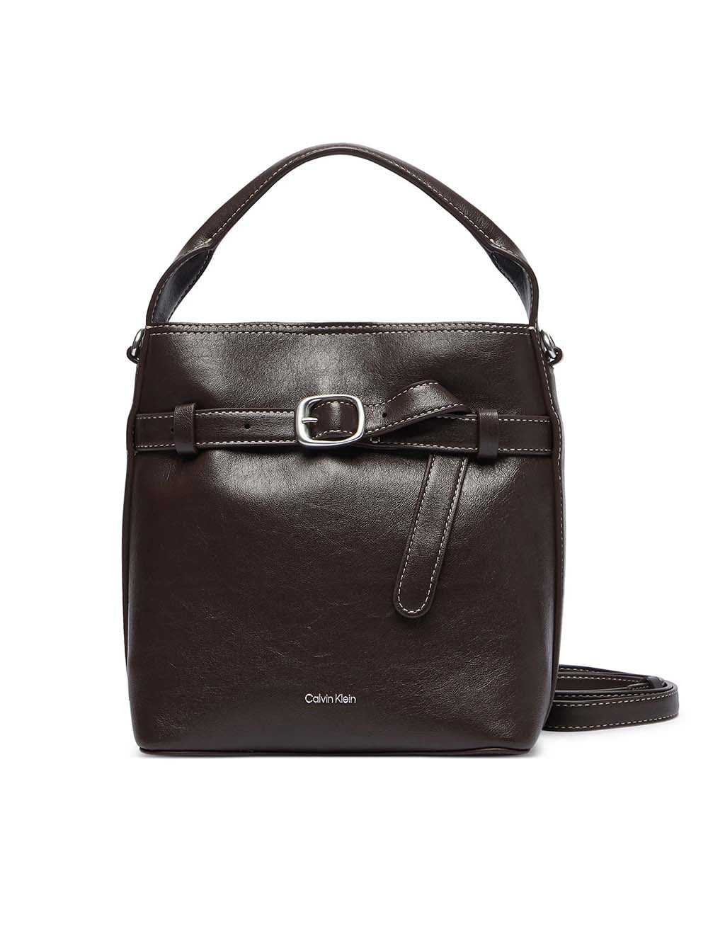 תיק קלווין קליין Buckle Mini Bucket Crossbody נשים
