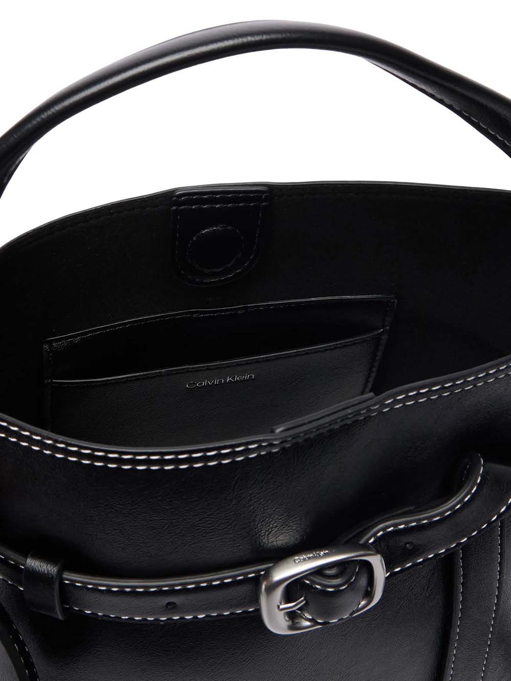 תיק קלווין קליין Buckle Mini Bucket Crossbody נשים
