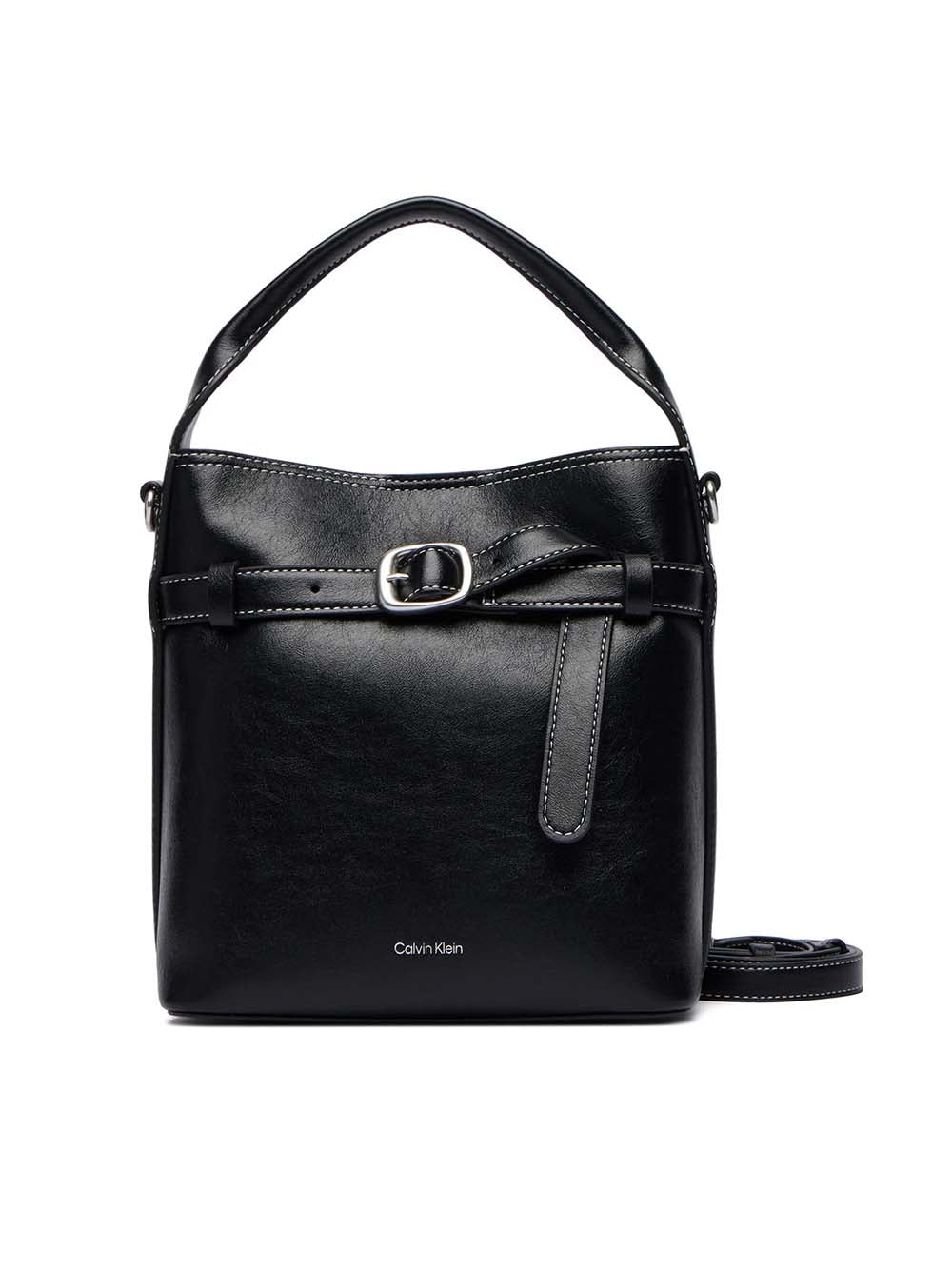 תיק קלווין קליין Buckle Mini Bucket Crossbody נשים
