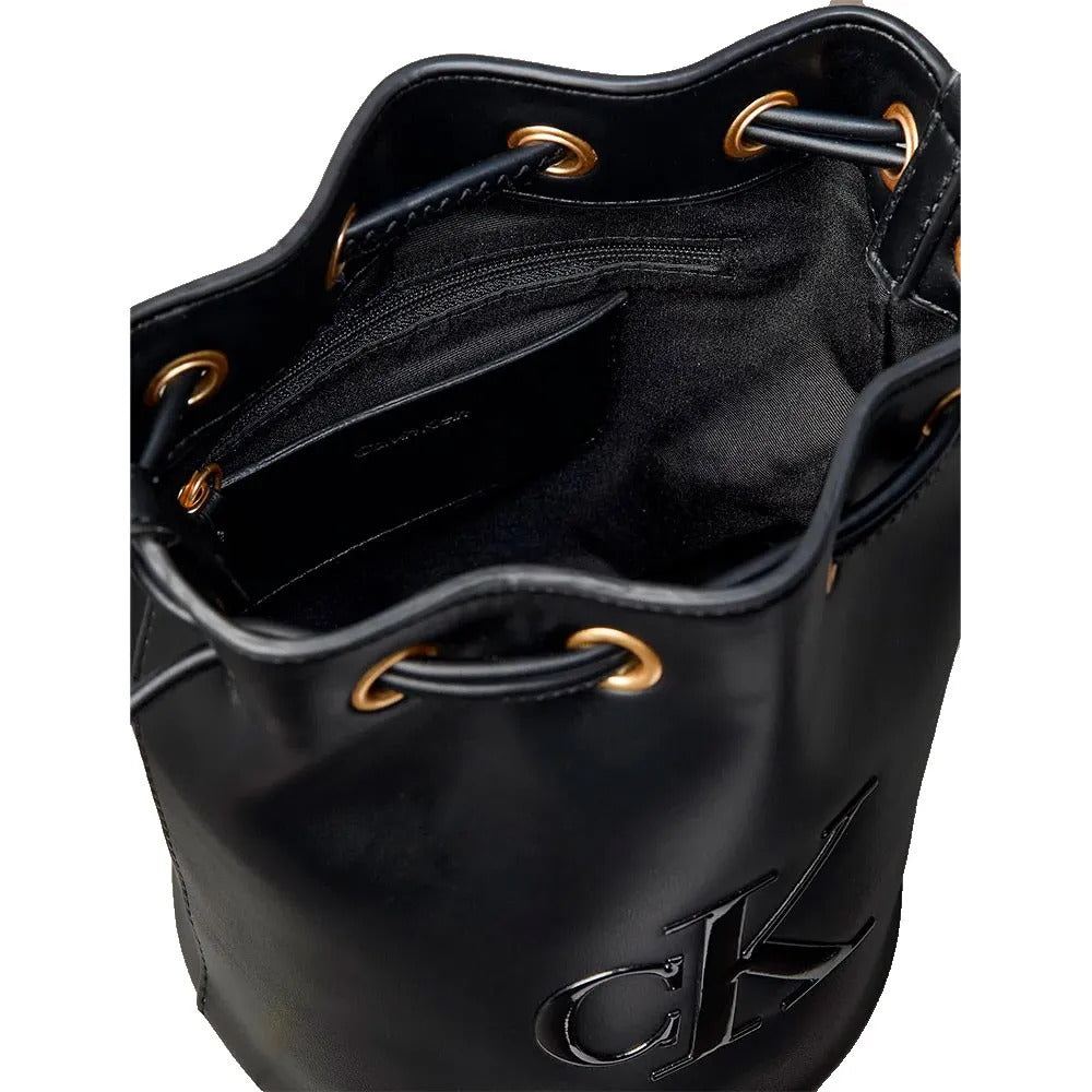 תיק קלווין קליין Emblem Jacquard Bucket Bag נשים