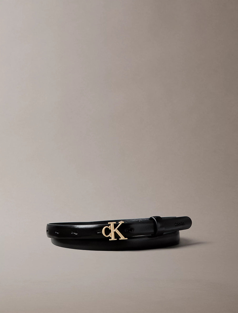 חגורה קלווין קליין Skinny Leather Monogram Logo נשים