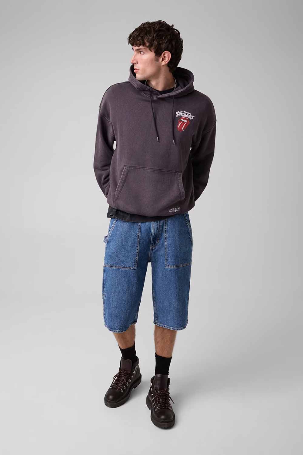 נעלי Guess Printed Hoodie Gj X Rolling Stones גברים